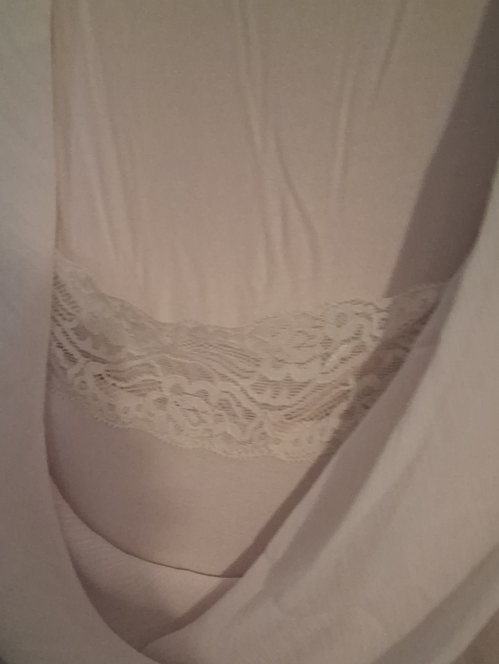 Soft Surroundings Blush Lace-Trim Chemise